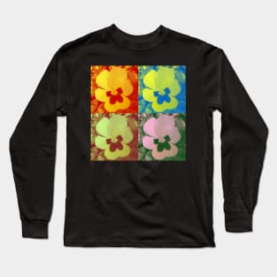 Pansy Pop Art Long Sleeve T-Shirt